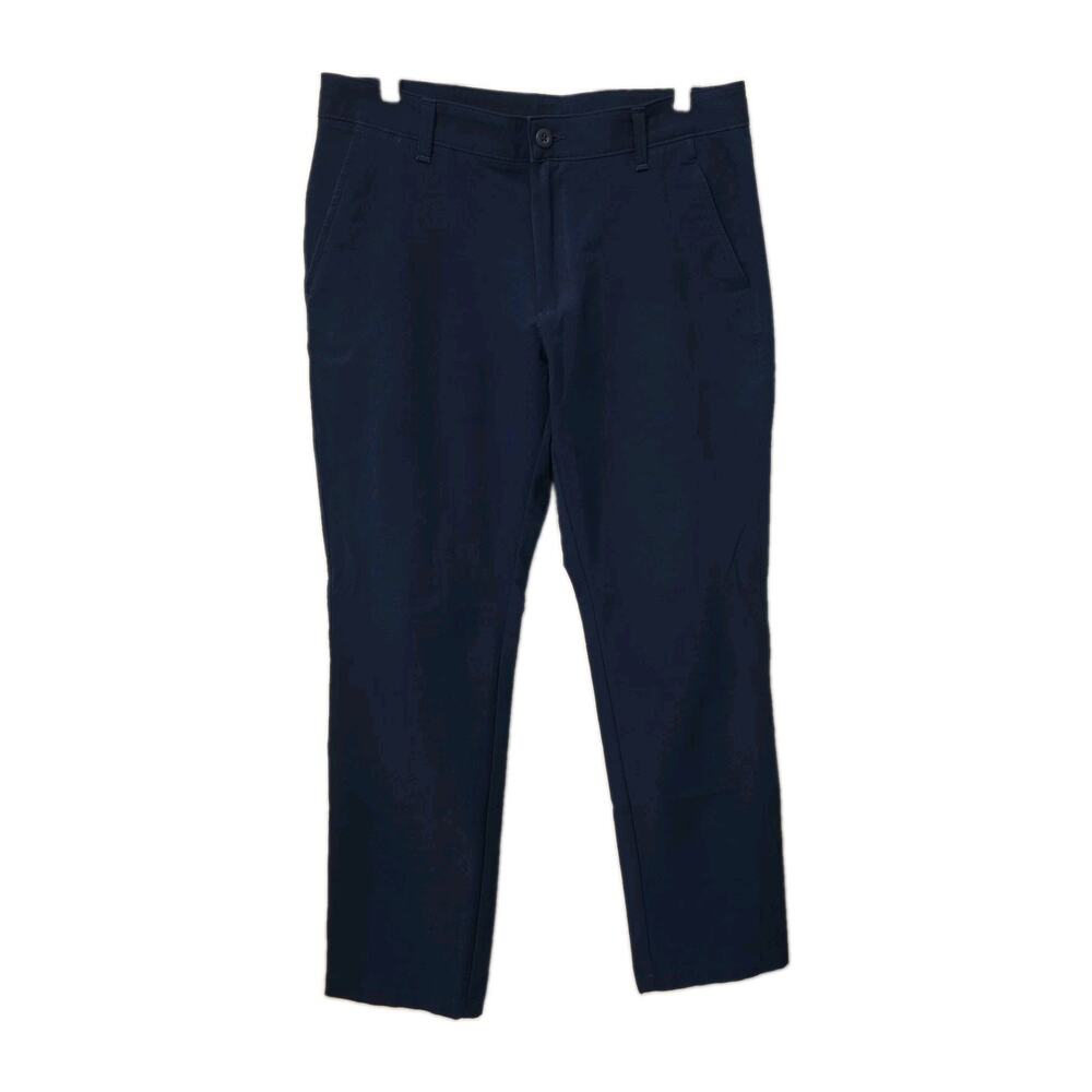 Under Armour Pants Mens 34X32 Navy Blue Performance Chino Golf Flat Front Logo